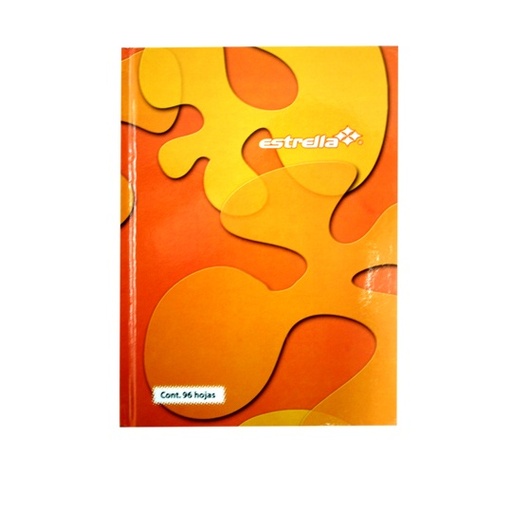 [EST-CUA-78] Libreta 1/4 Pasta Dura Forma Francesa Estrella Raya 96 Hojas 