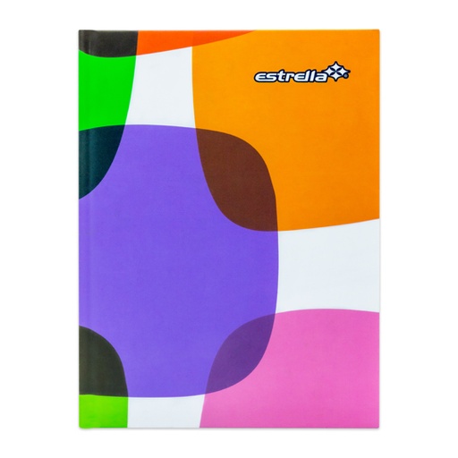 [EST-CUA-84] Libreta 1/4 Pasta Dura Forma Francesa Estrella Cuadro Chico 5 Mm 96 Hojas