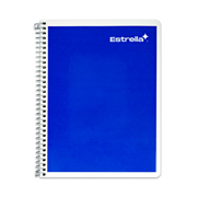 [EST-CUA-C186] Cuaderno Espiral Forma Francesa Estrella, cuadro chico 5mm 100 hojas

