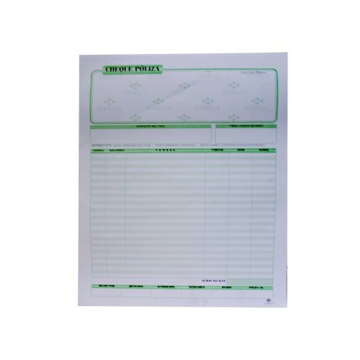 [EST-POL-139] Póliza Cheque Carta Estrella Block Con 50 Hojas