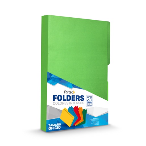 [FTC-FOL-1465] Folder De Color Intenso Fortec Oficio Color Intenso Fortec Oficio Color Veceja 1/2 Caja Con 25 Pzas