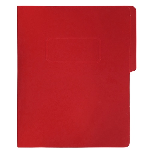 [FTC-FOL-3024] Carpeta Pressboard Con Broche Fortec Carta Color Rojo, Paquete C/10 Pzas 