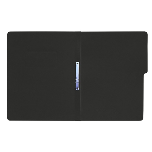 [FTC-FOL-3027] Carpeta pressboard con broche Fortec carta color negro, paquete c/10 pzas 