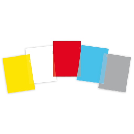 [FTC-FOL-9085] Folder Portadocumentos Tipo L 9085, Carta Arcoiris Con 15 Piezas