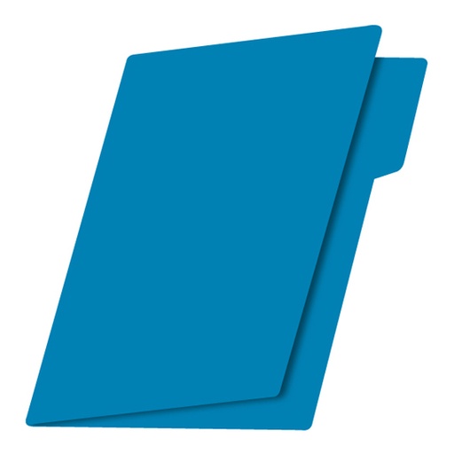 [FTC-FOL-FF0464] Folder De Color Intenso Fortec Carta Color Azul Rey Ceja 1/2 Caja Con 25 Pzas 
