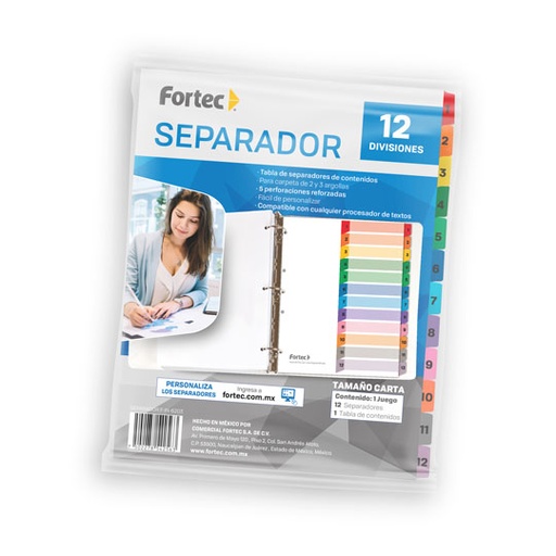 [FTC-SEP-6203] Separador Númerico Con Índice Fortec