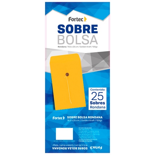 [FTC-SOB-B16KR] Sobre Kraft Con Rondana Fortec Esquela C