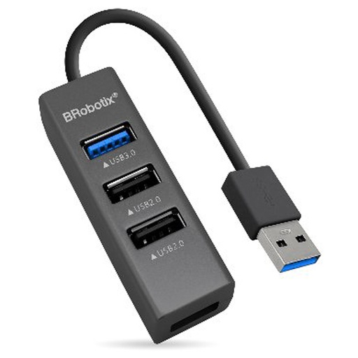 [BR-CO-263021] Hub Brobotix Usb V3.0 4 Puertos Negro
