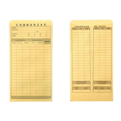 [FTC-SOB-FS07CM] Sobre Cobranza No. 7 Manila Engomado For