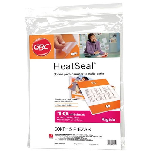 [GBC-MIC-MX01350] Mica Térmica Gbc Tamaño Carta Forma Rígi