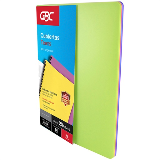 [GBC-PAS-MX0038] Lm-Cubierta Plástica Carta Teens Liso Gb