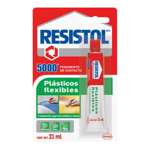 [HEN-PEG-1570] Pegamento De Contacto Resistol 5000 Plásticos Flexibles Tubo De 21 Ml