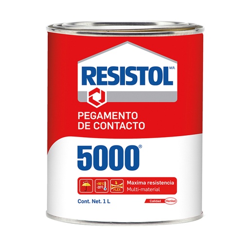 [HEN-PEG-2373802] Pegamento De Contacto Resistol 5000 Amarillo, Lata De 1Lt