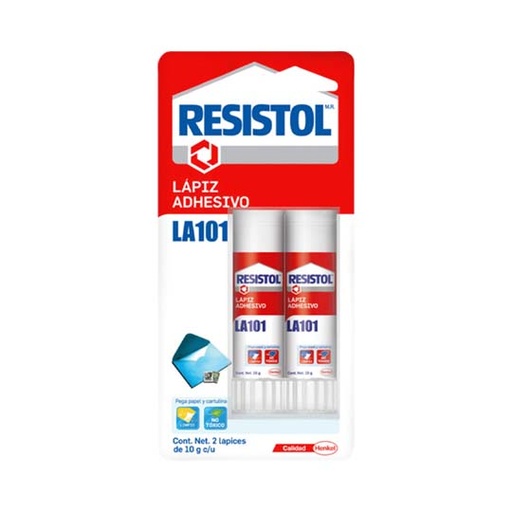 [HEN-PEG-2803762] Lápiz Adhesivo Resistol En Barra De 10 G, blíster con 2 piezas