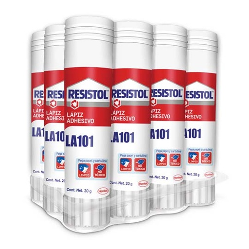 [HEN-PEG-2803765] Lápiz Adhesivo Resistol En Barra De 20Grs Charola Con 12 Piezas