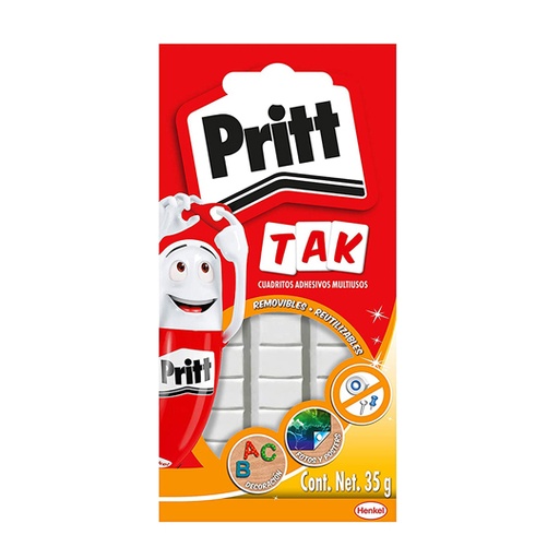 [HEN-PEG-495653] Cuadritos Adhesivos Multiusos Pritt Tak removibles color blanco 