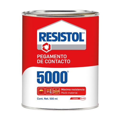 [HEN-PEG-577859] Pegamento De Contacto Resistol 5000 Amarillo Lata De 500 Ml 