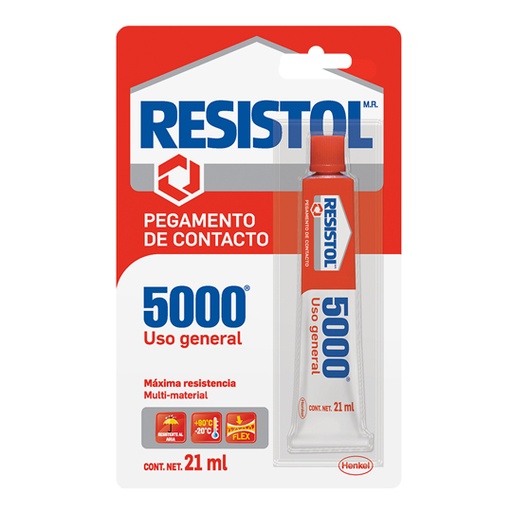 [HEN-PEG-8832060] Pegamento De Contacto Resistol 5000 Amarillo, Tubo De 21Ml
