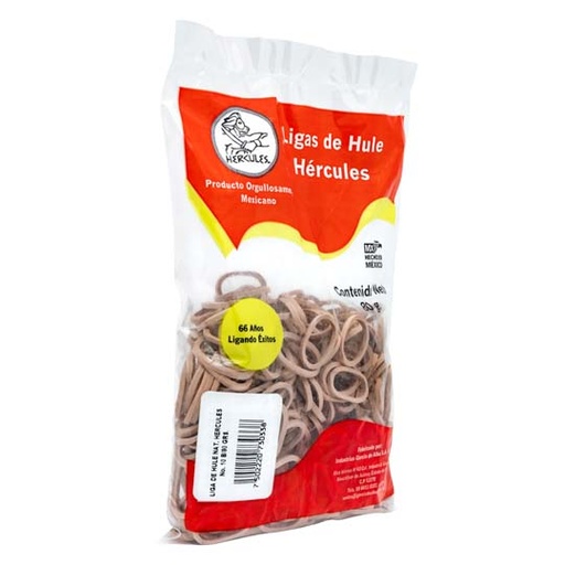 [HER-LIG-10] Ligas Hercules De Hule Natural No. 10. Bolsa Con 80 Grs