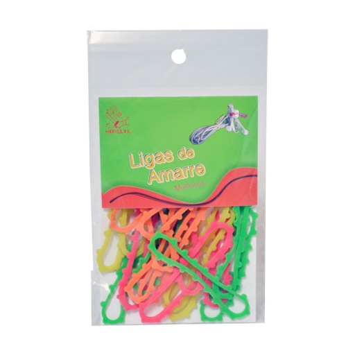 [HER-LIG-LAMN18] Ligas Hercules De Hule No. 18 Colores Surtidos, Bolsa Con 20 Gramos, De Amarre 