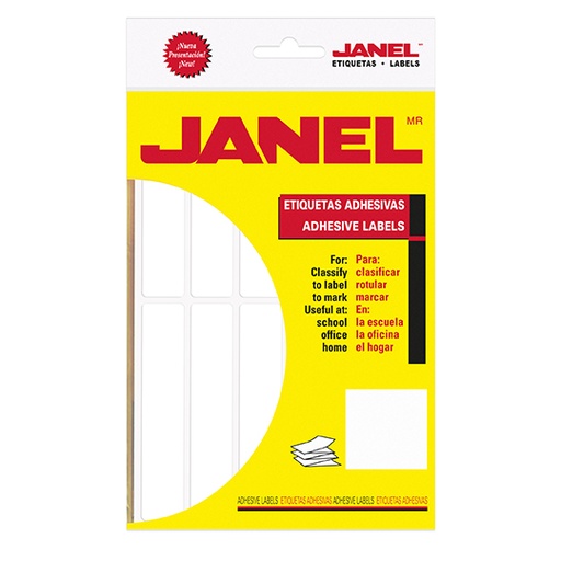 [JAN-ETQ-20] Etiqueta Blanca Janel Clasica No. 20 Con 280 Etiquetas De 20X105Mm