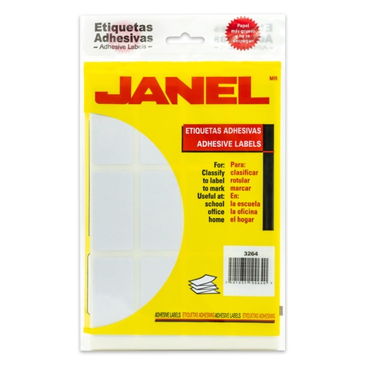 [JAN-ETQ-24] Etiqueta Blanca Janel Clasica No. 24 Con