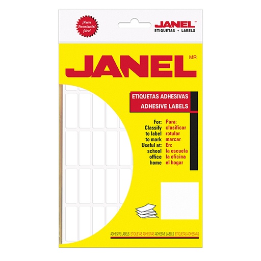 [JAN-ETQ-6] Etiqueta Blanca Janel Clasica No. 6 Con