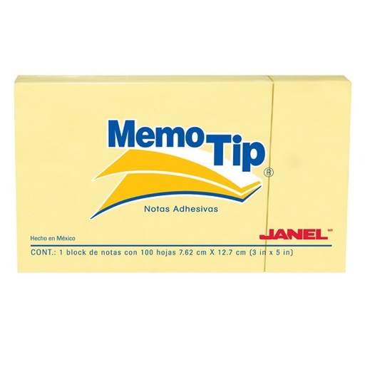 [JAN-PST-0305104] Notas Adhesivas Memo Tip Amarillo 3X5 Pu