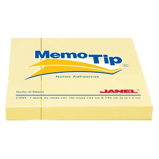 [JAN-PST-303104] Notas Adhesivas Memo Tip Amarillo 3X3 Pu