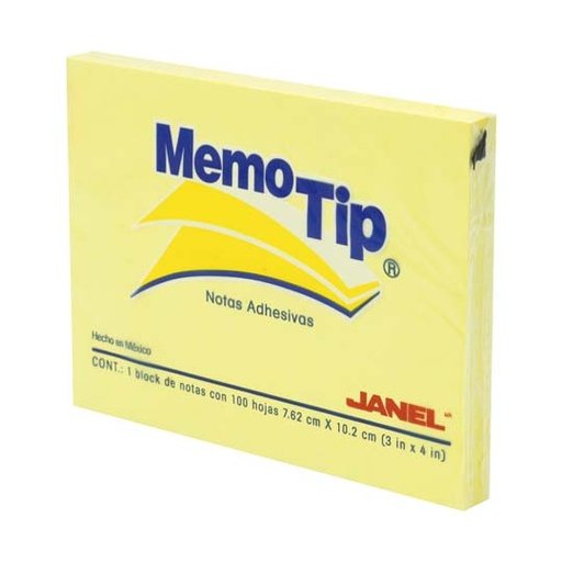 [JAN-PST-304104] Notas Adhesivas Memo Tip Amarillo 3X4 Pu