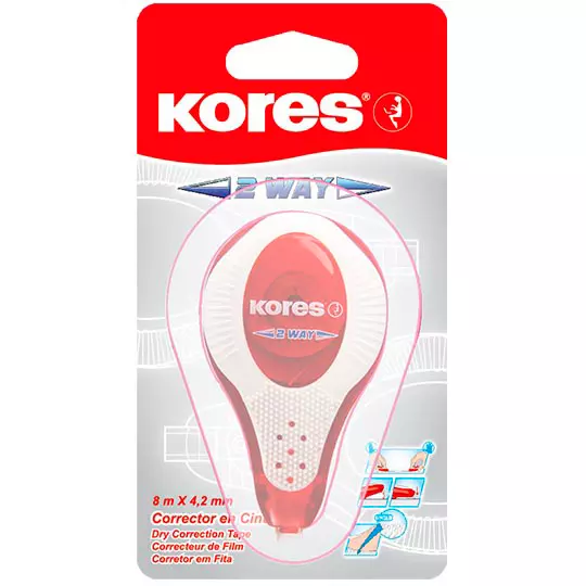 [KOR-CRR-CIN2WAY] Corrector En Cinta Kores Con Grip, 8Mx4.2mm