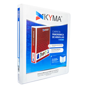 [KYM-CAR-050BCA] Carpeta Kyma Panoramica De Vinil 0.5 Pulgadas arillo en D tamaño carta