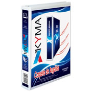 [KYM-CAR-100BCA] Carpeta Kyma Panoramica De Vinil 1 Pulgada Arrillo En D Blanca,Tamaño Carta