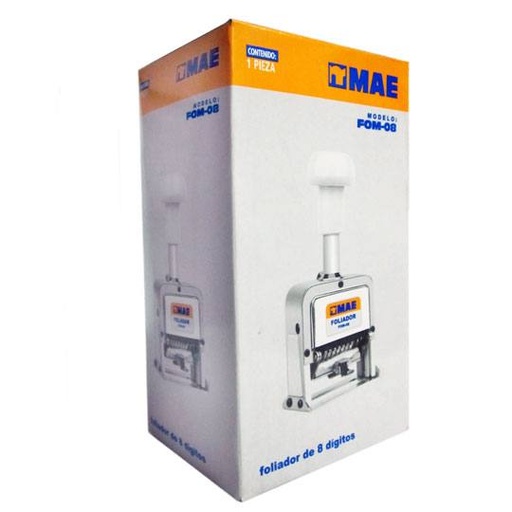 [MAE-FOL-8] Foliador Semiautomatico De 8 Digitos Mae