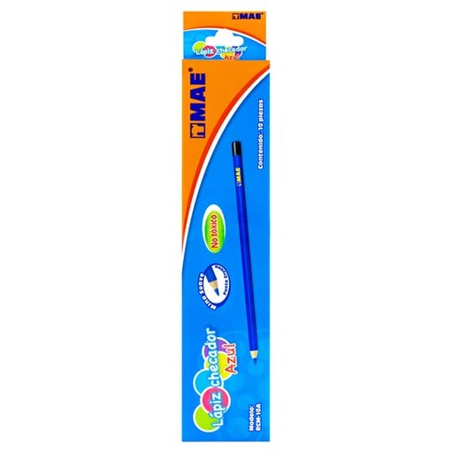 [MAE-LAP-AZUL] Lapiz Checador Mae Color Azul Caja Con 1