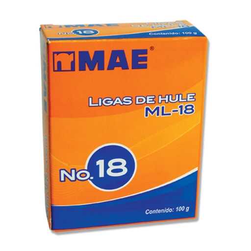 [MAE-LIG-ML18] Liga De Hule Mae No. 18 Caja Con 100Grs