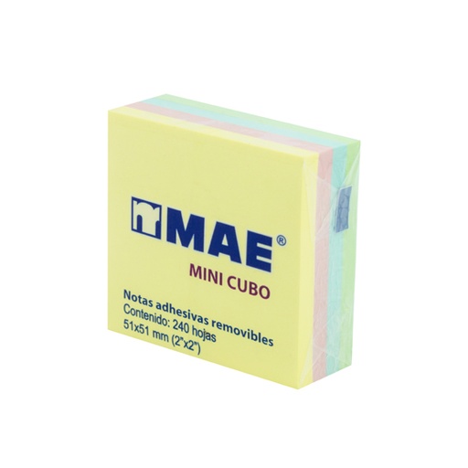 [MAE-PST-21204] Notas Adhesivas Mae Pastel 2X2Pulg Block