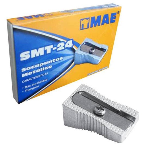 [MAE-SAC-SMT24] Sacapuntas Metálico Triangular Mae Caja