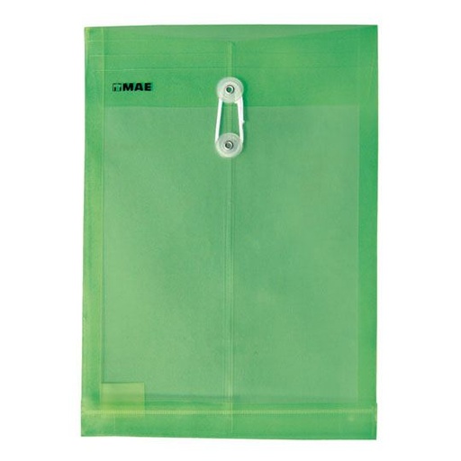 [MAE-SOB-SHFVVE] Sobre Vertical De Polipropileno Mae Color Verde, Oficio