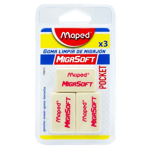 [MPD-GOM-108613] Goma Migasoft Maped Blíster Con 3 Piezas Tipo Migajón