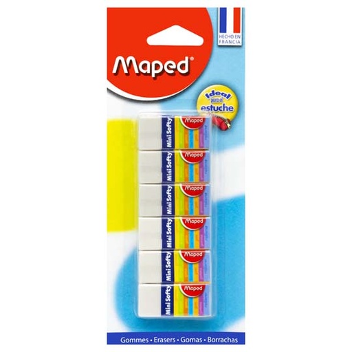 [MPD-GOM-11007] Goma Mini Softy Maped Blíster Con 6 Piezas Tipo Migajón
