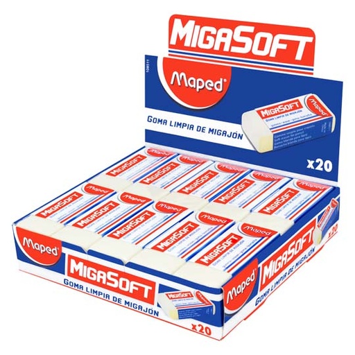 [MPD-GOM-C108511] Goma Migasoft  Maped Caja Con 20 Piezas