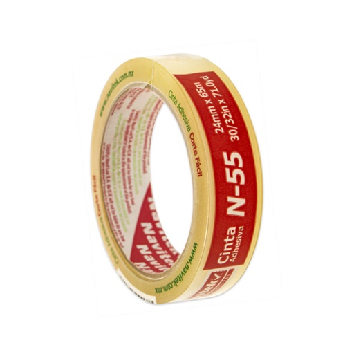 [NAV-ADS-24X65NA] Cinta Corte Fácil N55 Navitek Transparente 24Mm X 65M Uso Escolar/Oficina