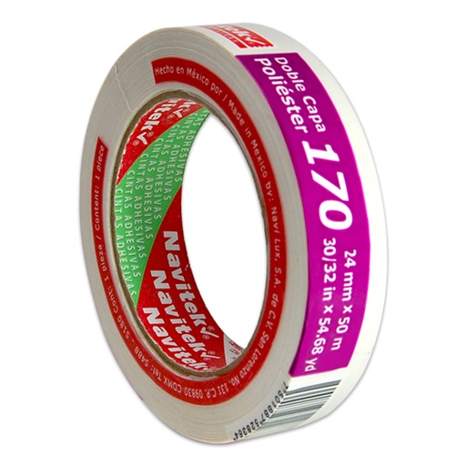 [NAV-ADS-DCPO24] Cinta Doble Capa Poliéster Uso 170 Navitek 24mmx50m