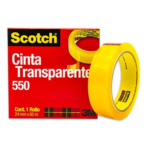 [P3M-ADS-55024X6] Cinta 550 Transparente Scotch 3M 24X65 