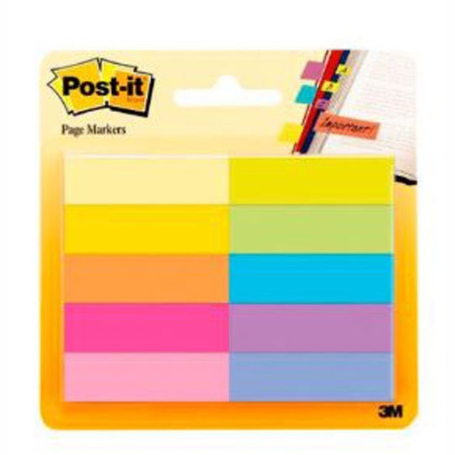 [P3M-PST-67010AB] Señaladores Mod 670-10Ab Post-It 10 Blocks Con 50 Hojas C/U, Colores Brillantes