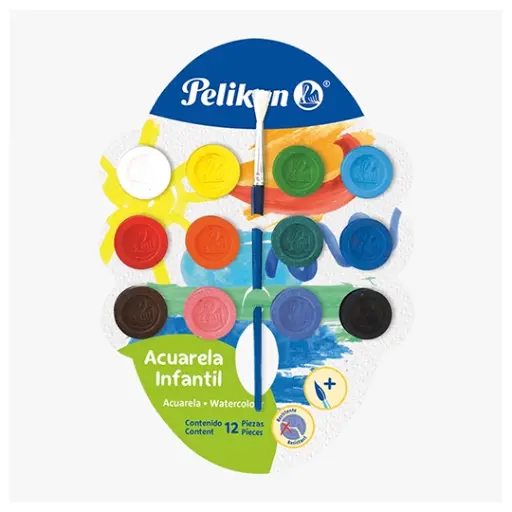 [PEL-ACU-1215] Acuarela Pelikan Infantil Colores Surtid
