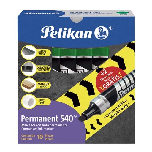 [PEL-MAR-026007] Marcador Permanente Pelikan 540 Verde Ca