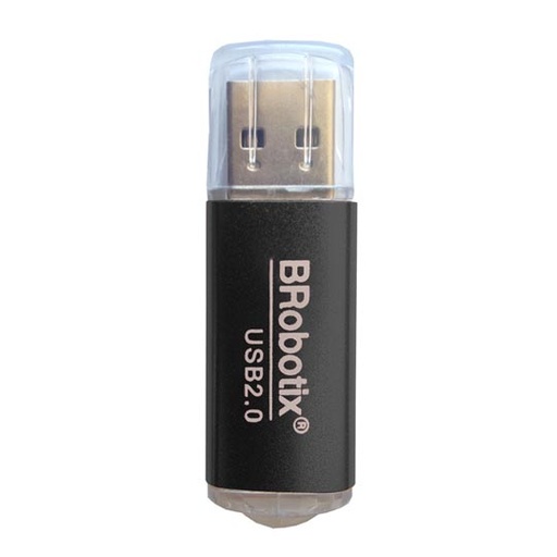 [BR-CO-345673N] Lector Usb Brobotix Micro Sd Negro Metal