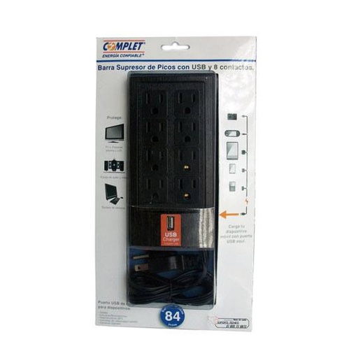 [COM-BAR-BRC1005] Supresor De Picos Complet 504 Joules,  Brc-1-005 